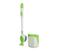 Ensemble de brosses WC à ventouse - Brosse WC avec fonction d'ajout de liquide - Support mural peu encombrant pour salle de bain, camping-car et bateau - Kit de nettoyage hygiénique pour cuvette de