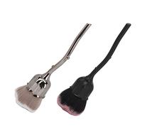 Ensemble de Broussailles de Maquillage en Rose - Brosse élégante en Poudre Fleurs Rose et Brosse à Rougissement avec Poils Nylon Moelleux pour le Visage et la Poussière l'art l'ongle -, 2pcs