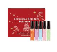 Ensemble de brume ée - 5 ml x 5 flacons vaporisateurs naturels de renne de Noël, parfumpour femme longue durée avec design portable | parfumquotidien pour la peau et les cheveux, pour le