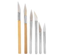 Ensemble de brunisseur d'agate Kit d'outils de polissage de bijoux professionnels avec poignée en fer pour l'artisanat de l'or, de l'argent et du platine 6 pièces couteau en