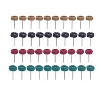Ensemble de buffage de roues abrasif 40pcs | 1 en t Forme des roues de polissage pour les outils/exercices rotatifs/travail métallique | 4 Grits 120# à 400# | Construction