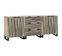 Ensemble de buffet 3 pc Bois de mangue massif Mobilier Salle à Manger vidaXL vid