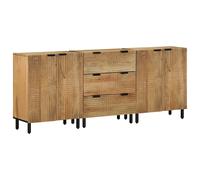 Ensemble de buffet avec tiroir avec stockage 3 pc Naturel Buffet salon vidaXL vi