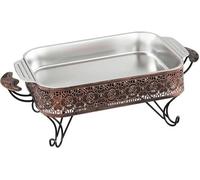 Ensemble de Buffet de Plats à réchaud en Acier Inoxydable, réchaud rectangulaire pour fêtes, réunions et Mariages