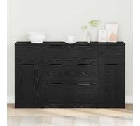 Ensemble de Buffets Organisateurs 3 pcs Sonoma Gris Bois d'Ingénierie vidaXL