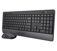 Ensemble De Bureau Clavier Et Souris Sans Fil Trezo, Noir - 24533