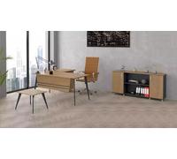 Ensemble de bureau Ensemble de bureau d'angle Armoire Bureau complet 3pcs.