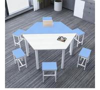 Ensemble de bureau hexagonal multifonctionnel - Table de formation collaborative for l'école, les activités de groupe au bureau, les espaces de création et les laboratoires scientifiques(B1.6m)