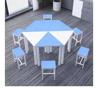 Ensemble de bureau hexagonal multifonctionnel - Table de formation collaborative for l'école, les activités de groupe au bureau, les espaces de création et les laboratoires scientifiques(A1.4m)