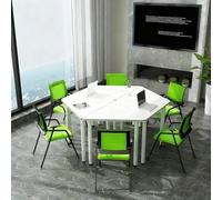 Ensemble de bureau hexagonal multifonctionnel - Table de formation collaborative for l'école, les activités de groupe au bureau, les espaces de création et les laboratoires scientifiques(F1.6m)