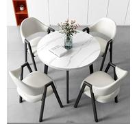 Ensemble de bureau moderne noir et table basse ronde, meubles élégants pour réception, balcon, salles de conférence et espaces de travail. Décoration élégante et fonctionnelle pour la maison et le