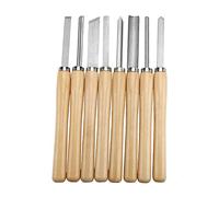 Ensemble de burin à bois, 8pcs / set Ensemble de ciseau à bois, outils de tournage Gouge à bois oblique, séparation pour menuisiers, sculpteurs, artiste de sculpture sur bois