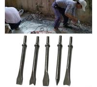 Ensemble de burins pneumatiques avec tige hexagonale de 175 mm de long pour le fonctionnement du marteau pneumatique dans la démolition, la réparation et la préparation (triangle inversé)