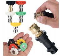 Ensemble de buses 0°/15°/25°/40°/SAVON + Adaptateur à baïonnette 1/4" | Pour net