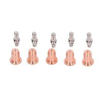 Ensemble de buses d’électrodes en cuivre, 10 pièces, consommables pour découpeur plasma pour torche PT-60, pièces de rechange pour buse d’ouverture de 1,1 mm pour la coupe d’acier