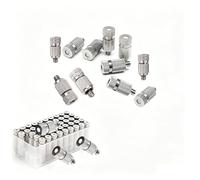 Ensemble de buses de brumisation de refroidissement extérieur, 50 pièces, têtes de pulvérisation à basse pression pour le jardinage, remplacement de buse filetée à eau h 2 sections Orifice Dia 0.3mm