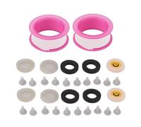 Ensemble de buses de pomme de douche en silicone, kit d'économie d'eau de filtration durable à haute efficacité avec joint en caoutchouc et limiteur, ruban PTFE pour robinets de