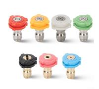 Ensemble de buses de tuyau haute pression 7 modes de pulvérisation à connexion rapide pour lavage de voiture, nettoyage de jardin, plastique ABS robuste, norme britannique (1,6 mm)