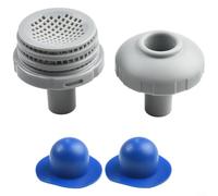 Ensemble de buses d'entrée de piscine pour connexion Intex 32 mm - Connecteur de jet d'eau rotatif et écran en maille pour un réglage facile du système de circulation de piscine (bleu)