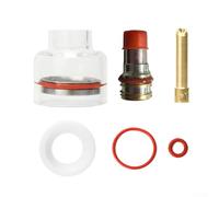 Ensemble de buses en verre de soudage TIG, kit d'accessoires de torche de soudage, buse de soudage en céramique, kit de tasse de soufflage, compatible avec les machines à souder TIG-17 TIG-18 TIG-26