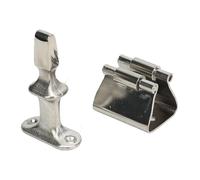 Ensemble de butée de porte marine - Support de verrouillage en acier inoxydable pour bateaux, camping-cars, armoires, trappes, caravanes, 7,5 cm, vis non incluses
