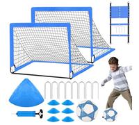 Ensemble de buts de football pop up portables - Petit filet de football, objectif de football jeune | Équipement scolaire pour l'école, jeux d'entraînement, activités de plein air pour jeunes