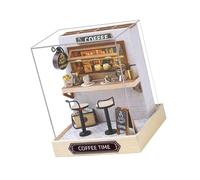 Ensemble de cabines en bois réaliste, minuscule projet de construction pour une relaxation consciente et une décoration, soulage le stress, artisanat en bois