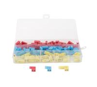 Ensemble de câblage automobile pratique 80 pièces bornes à drapeau à angle droit connecteurs à fourche isolés pour bornes de connexion sécurisées ensemble d ' outils de sertissage