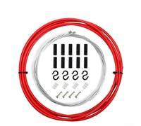 Ensemble de câbles de changement de vitesse de vélo conçus pour s'adapter aux leviers de vitesse, équipés de matériaux et de plusieurs composants pour un entretien complet du vélo (rouge)