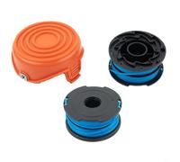 Ensemble de cache-bobine et fil de débroussailleuse pour Black-Decker GL315 GL350, GL650 GL337SB GL546SC, GL650SBC GL651SB GL652, GL653 GL65 GL656 GL660 GL670 (1 capuchon + 2 bobines)
