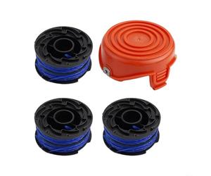 Ensemble de cache-bobine et fil de débroussailleuse pour Black-Decker GL315 GL350, GL650 GL337SB GL546SC, GL650SBC GL651SB GL652, GL653 GL65 GL656 GL660 GL670 (1 capuchon + 3 bobines)