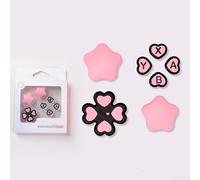 Ensemble de cache-boutons pour Nintendo Switch avec poignées de pouce 9 mm | Unique pour forme de sakura, style personnalisé, décoration et protection, couleurs vives, accrocheur