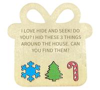 Ensemble de cache-cache de Noël - Artisanat en bois, blocs de festival interactifs | Kit de recherche et de recherche de vacances, collection de jeux de découverte festive pour les fêtes de festival à