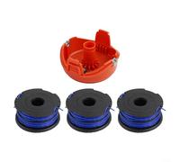 Ensemble de cache-fil de 1,65 mm de rechange pour débroussailleuse BlackDecker compatible avec GL315 GL350 GL650 GL337SB GL546SC GL651SB GL652 GL653 (1 capuchon + 3 bobines)