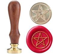Ensemble de cachets de cire pour sceaux de cire en cuivre avec Hilt en bois, Wiccan vintage et celtique (pentagram)