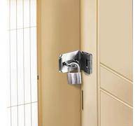 Ensemble de cadenas en acier inoxydable avec loquet à moraillon à angle droit à 90 degrés 7,6 cm et 10,2 cm Options pour portes, abris de jardin, armoires de rangement (10,2 cm à 90°pour)