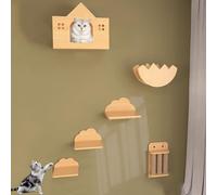 Ensemble de Cadre d'escalade for Chat, Mur entièrement en Bois Massif for, for Dormir, Jouer et Grimper(Style2)