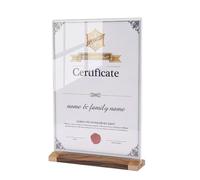 Ensemble de cadres photo acryliques - affichage de base en bois rustique, support de support certifié | L'affichage d'image élégant ajoute une esthétique naturelle et un cadre léger avec