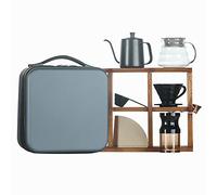 Ensemble de cafetière à verser avec bouilloire et moulin en acier inoxydable, kit d'infusion complet pour la maison et les voyages