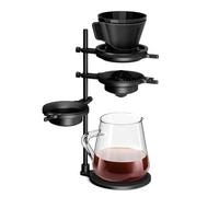 Ensemble de cafetière à verser avec sphères à glace en acier inoxydable, filtre et support amovible pour la maison, le bureau et le café