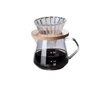 Ensemble de cafetière à verser, Carafe à café en verre avec filtre à café en verre, ensemble de cafetière goutte à goutte for la maison ou le bureau 600ml 300ml(300ml set)