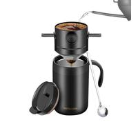 Ensemble de cafetière permanente sans rouille, couvercle imperméable, poignée ergonomique, facile à nettoyer, à, essentiel pour l ' extérieur, tasse à café faite à la main, bouilloire en acier