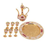 Ensemble de cafetière turque Vintage, service à thé en alliage de Zinc, fête à domicile, Banquet, mariage (Or Blanc Rouge)