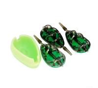 Ensemble de cage à appâts pour pêche à la carpe avec plateau de démoulage et trois cages à leurres en plastique métallique 30 g, 40 g, 50 g pour lancer et prévenir rapidement