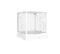 Ensemble de Cages à Oiseaux légères, Cage à Oiseaux Colonne carrée en Aluminium for perroquets et Petits