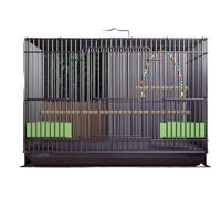 Ensemble de Cages à Oiseaux légères, Cage à Oiseaux for Petits avec poignée et Double serrures Noir Blanc(Black)
