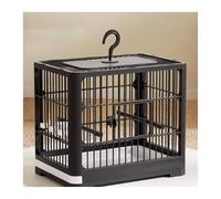 Ensemble de Cages à Oiseaux légères, Cage à Oiseaux Multicolore avec serrures et Vue 360° for Petits(Black)