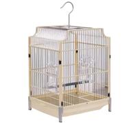 Ensemble de Cages à Oiseaux légères, Cage à Oiseaux Suspendue en Plastique et métal, for perroquets, canaris, tourtereaux, Noir(H)