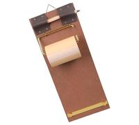 Ensemble de cahier à pince en bois rétro avec coupe-papier intégré, bloc-notes suspendu rechargeable pour journalisation de notes, tableau de mémos