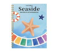 Ensemble de Cahiers d'Aquarelle avec 12 Couleurs et Pinceau, Set Créatif Convivial pour Débutants, Fournitures de Peinture à l'Aquarelle pour Adultes, Adolescents, à la Maison, à l’École, en Voyage